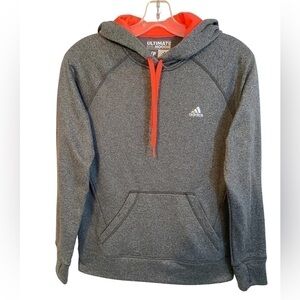 Adidas Climawarm Ultimate Hoodie Medium Heathered Gray Ladies  Sm